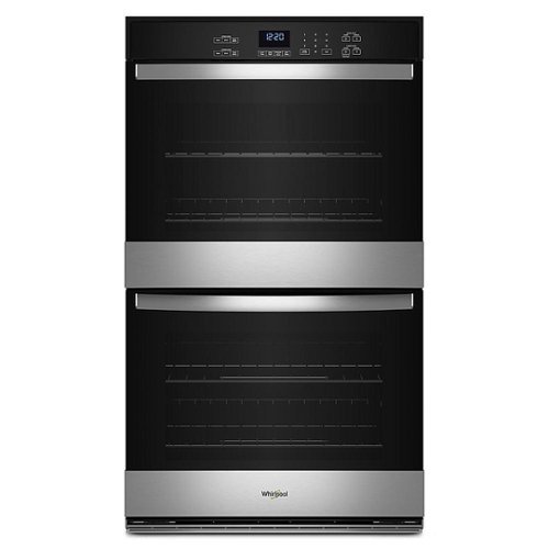 Whirlpool - 30" Electric Double Wall Oven with Adjustable Self-Clean Cycle - Stainless Steel