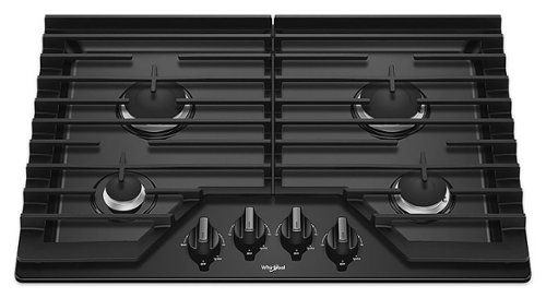 Whirlpool - 30" Gas Cooktop - Black