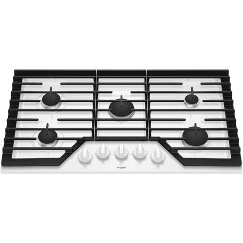 Whirlpool - 36" Gas Cooktop - White