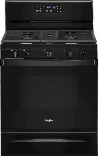 Whirlpool - 5.0 Cu. Ft. Freestanding Gas Range with Self-Cleaning and SpeedHeat Burner - Black