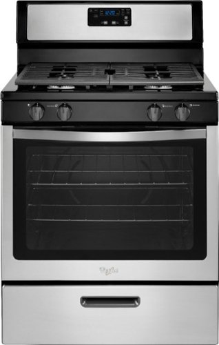 Whirlpool - 5.1 Cu. Ft. Freestanding Gas Range - Stainless Steel