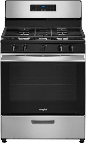 Whirlpool - 5.1 Cu. Ft. Freestanding Gas Range with Edge to Edge Cooktop - Stainless Steel