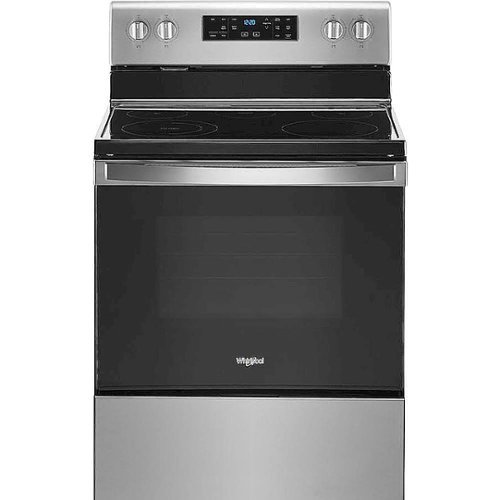 Whirlpool - 5.3 Cu. Ft. Freestanding Electric Range with Self-Cleaning and Frozen Bake - Stainless Steel