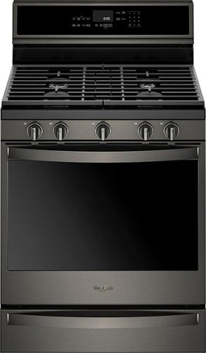 Whirlpool - 5.8 Cu. Ft. Freestanding Gas Convection Range with Self-Cleaning - Black Stainless Steel