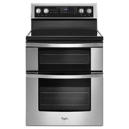 Whirlpool - 6.7 Cu. Ft. Self-Cleaning Freestanding Double Oven Electric Convection Range - Stainless Steel