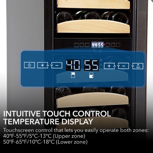 Whynter - 28-Bottle Wine Refrigerator - Stainless Steel
