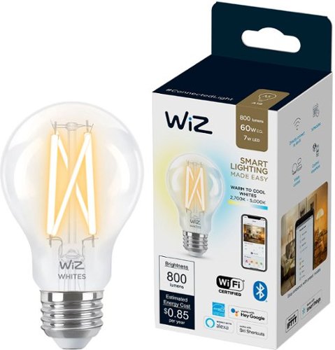 WiZ - A19 Wi-Fi Smart LED Bulb - Tunable White