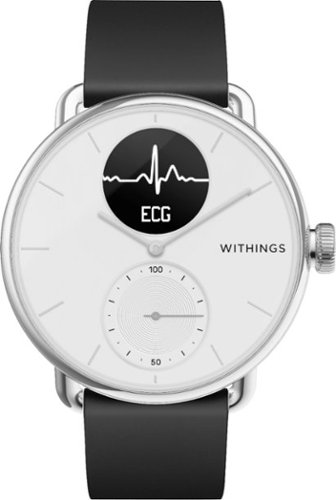 Withings - ScanWatch - Hybrid SmartWatch with ECG, heart rate and oximeter - 38mm - White