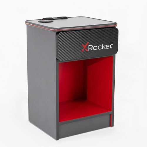 X Rocker - Carbon-Tek Gaming End Table with LED - Black