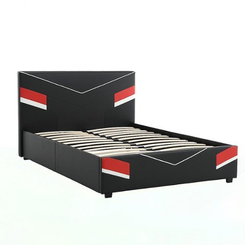 X Rocker - Orion eSports Full Gaming Bed Frame - Black/Red