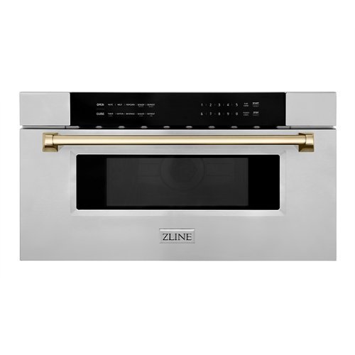 ZLINE - 30" 1.2 cu. ft. Built-In Microwave Drawer in Stainless Steel with Gold Accents