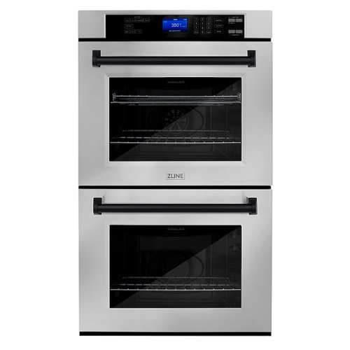 ZLINE - 30" Autograph Edition Double Wall Oven with Self Clean and True Convection in Stainless Steel and Matte Black - Stainless Steel/Matte Black