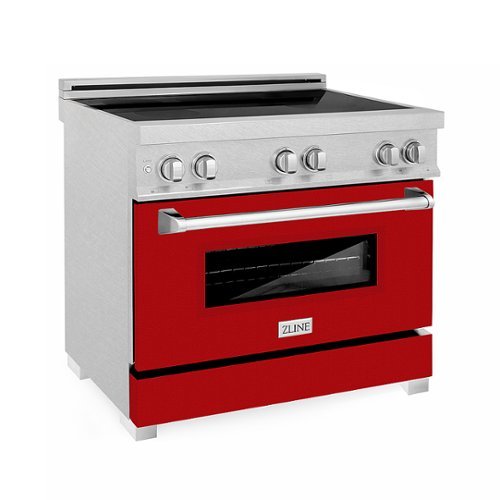 ZLINE 36" 4.6 cu. ft. Induction Range with a 5 Element Stove and Electric Oven in Red Gloss (RAINDS-RG-36) - Red Gloss