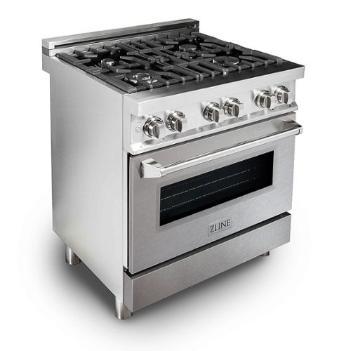 ZLINE - 4.0 cu. ft. Dual Fuel Range with Gas Stove and Electric Oven, Fingerprint Resistant - Stainless Steel