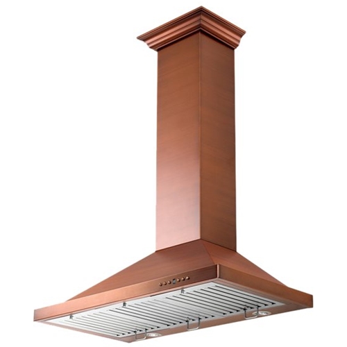 ZLINE - Designer Copper 36" Externally Vented Range Hood - Baked Copper