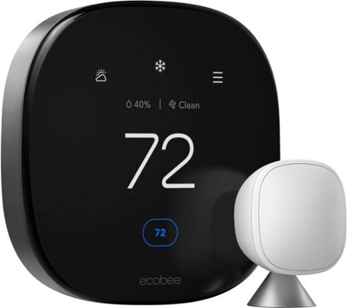 ecobee - Premium Smart Programmable Touch-Screen Thermostat with Siri, Alexa, Apple HomeKit and Google Assistant - Black