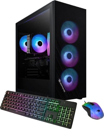 iBUYPOWER Scale Gaming Desktop - AMD Ryzen 7 5700 - 16GB Memory - NVIDIA GeForce RTX 4060 8GB - 1TB NVMe - Black