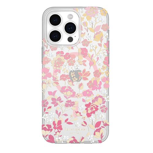 kate spade new york - Protective Hard Shell Case with MagSafe for Apple iPhone 15 Pro Max - Flowerbed Pink